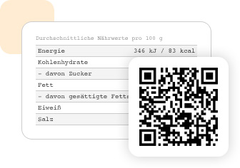 Platzsparender QR-Code statt Tabelle Platzsparender QR-Code statt Tabelle